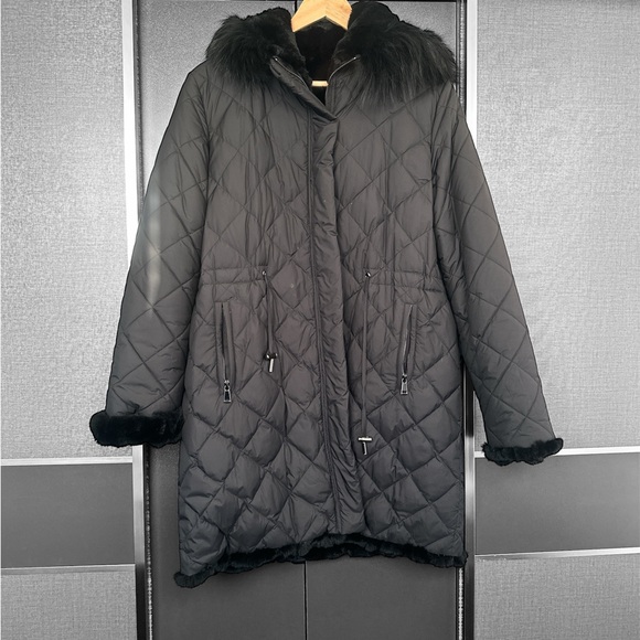 BLUE DUCK REVERSIBLE FUR AND DOWN JACKET size L - Picture 3 of 4